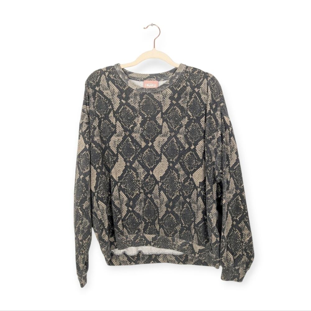 Show Me Your MuMu Ziggy Python Boyfriend Sweatshirt Size XS